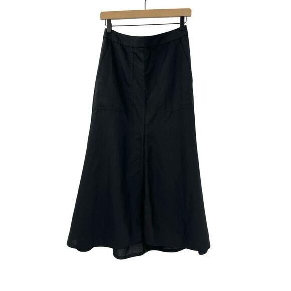 Closed Lillies Linen Blend Midi Skiet Sz S Black - Picture 1 of 8